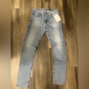 AG Adriano Goldschmied Men's Faded Blue Skinny Jeans